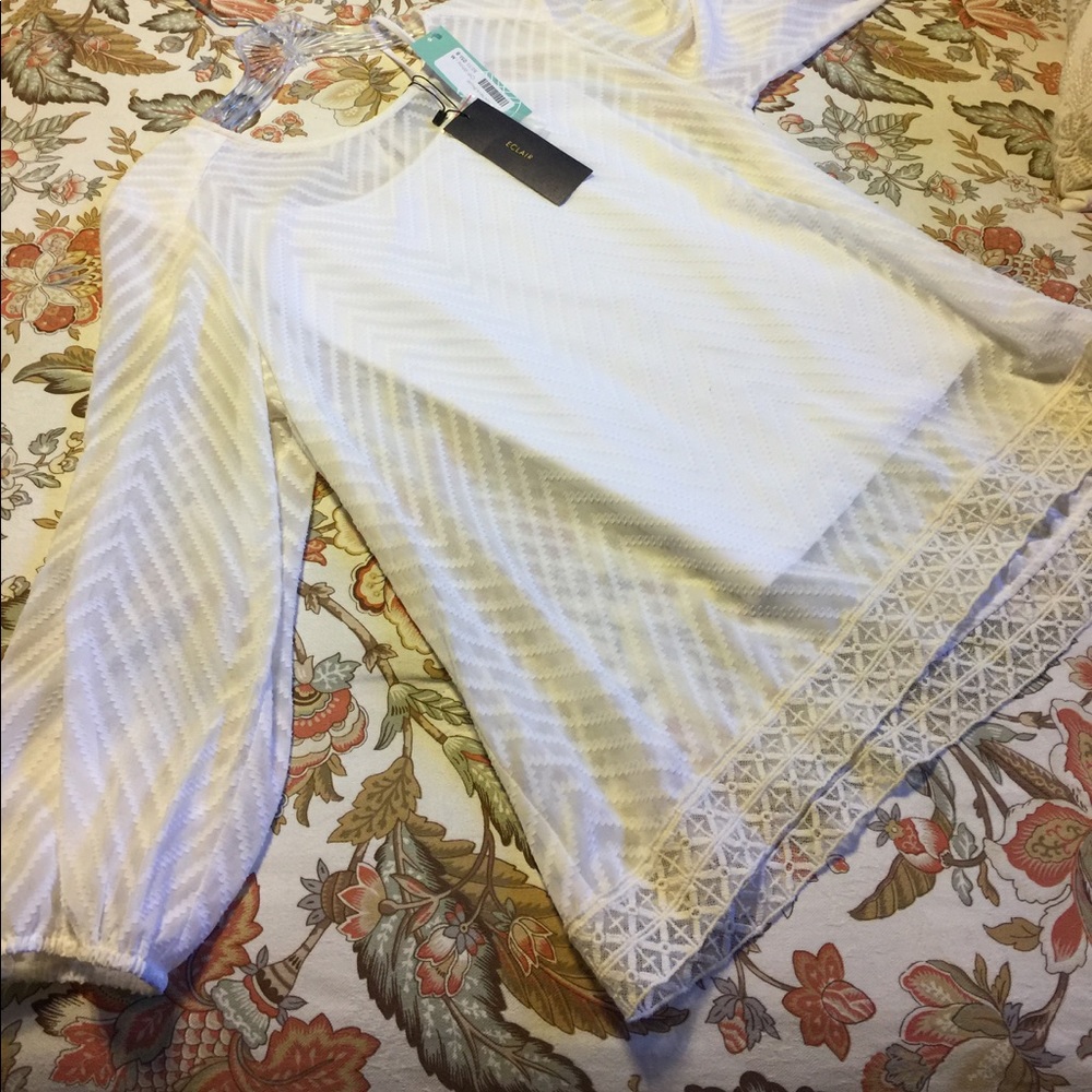 Creame Sheer Top